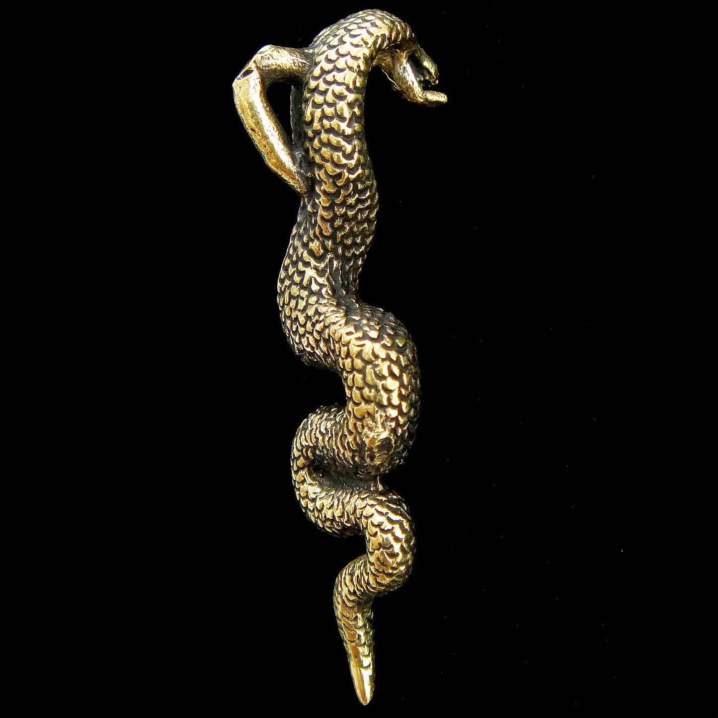 Brass Snake Deity Pendant