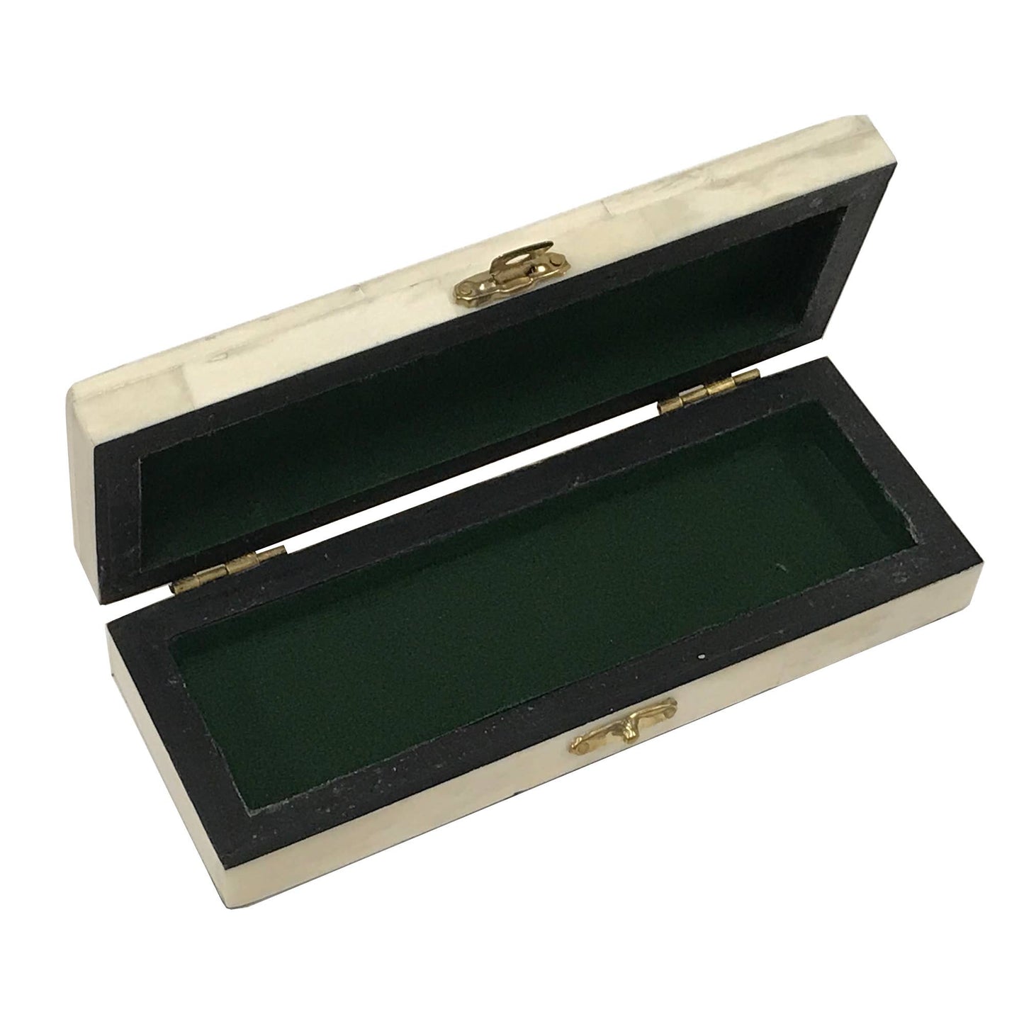 Skeleton-on-Coffin Scrimshaw Ox Bone Box