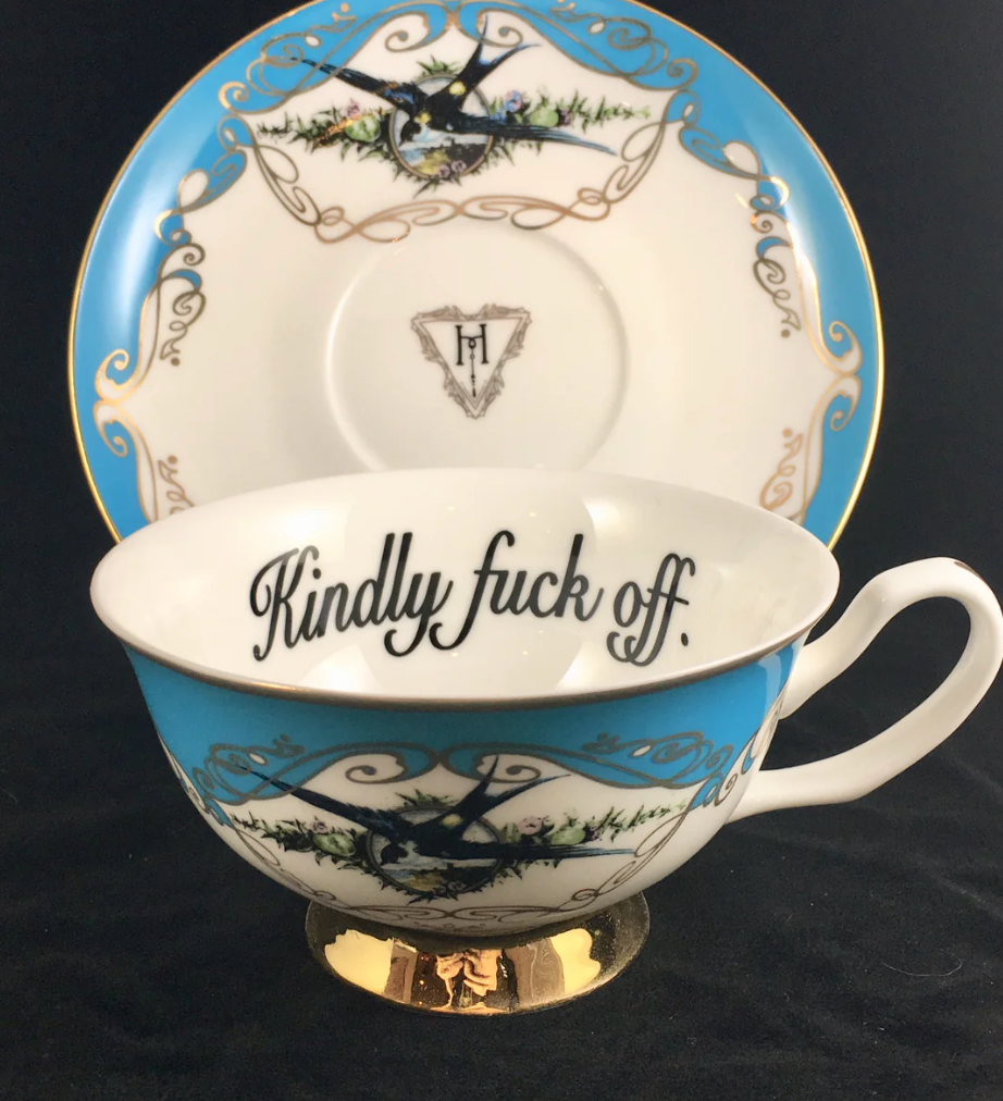 Kindly F*ck Off Teacup and Saucer