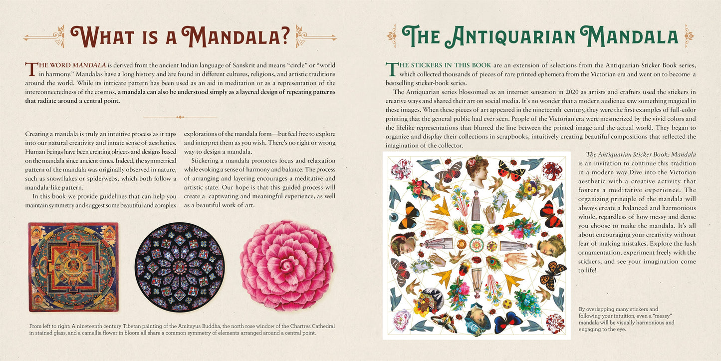 Antiquarian Sticker Book: Mandala