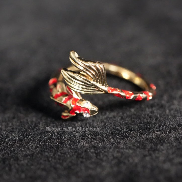 Koi Fish Ring, golden