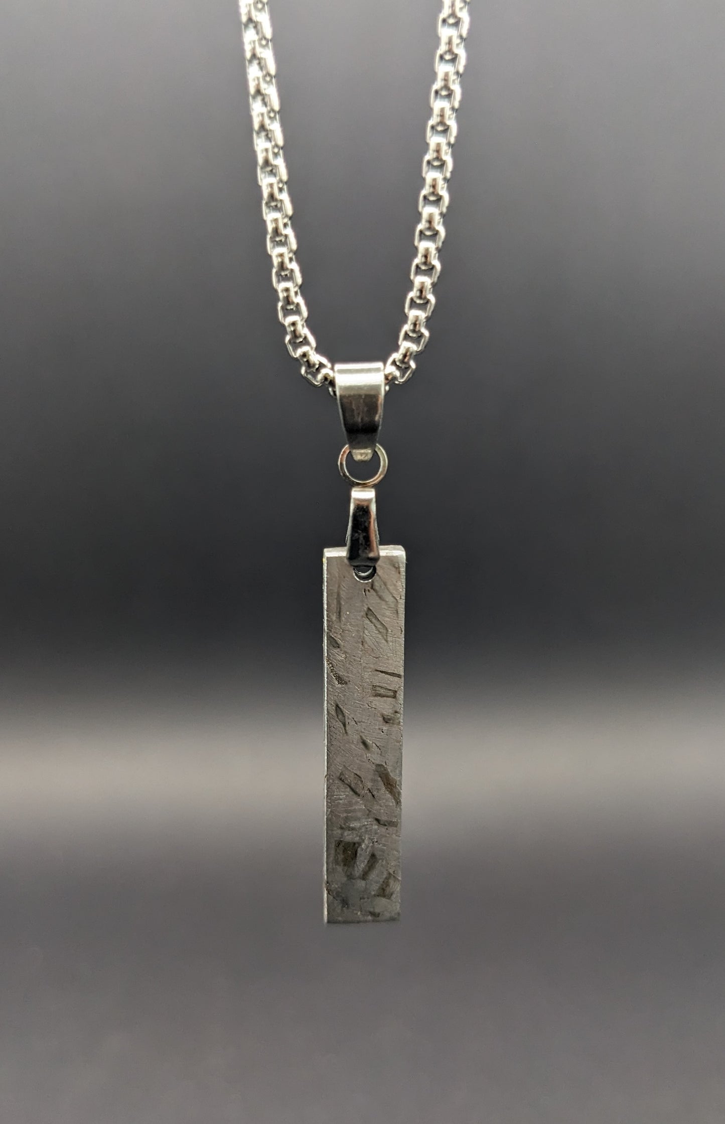 Meteorite Pendant, Long Rectangle
