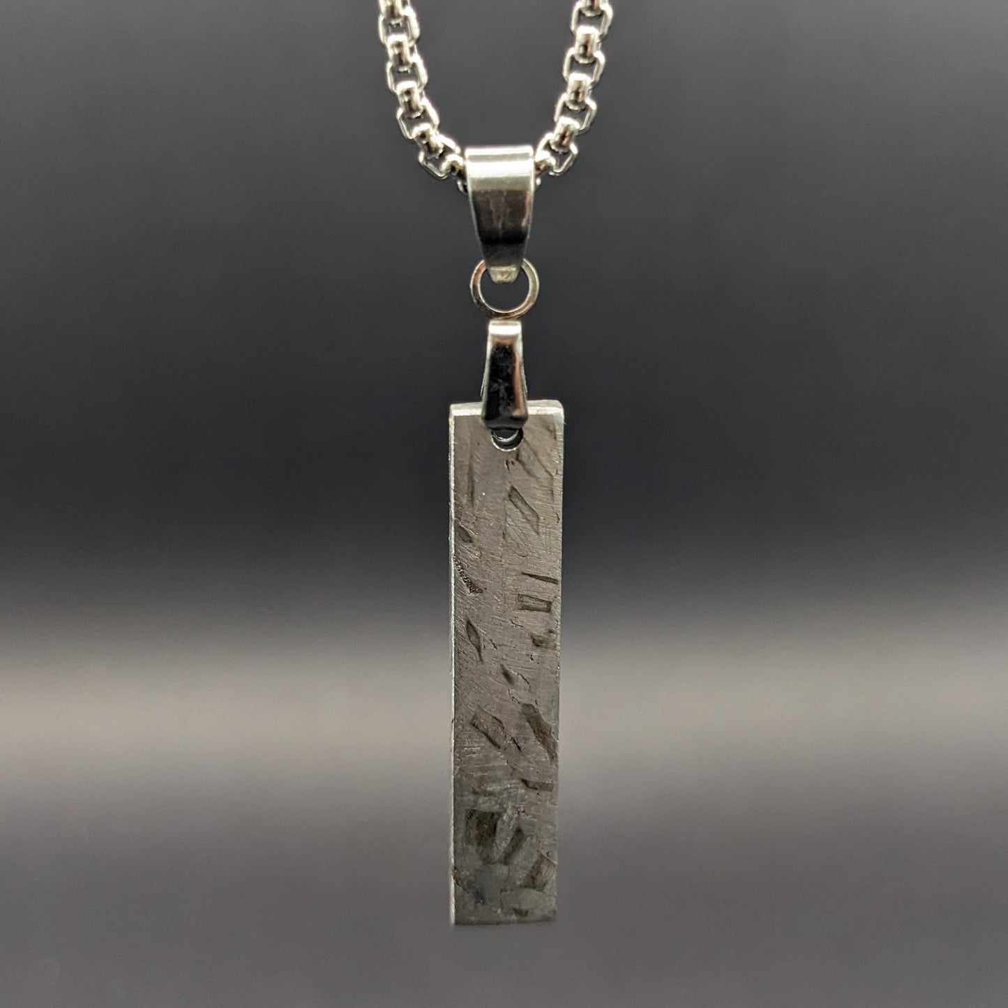 Meteorite Pendant, Long Rectangle