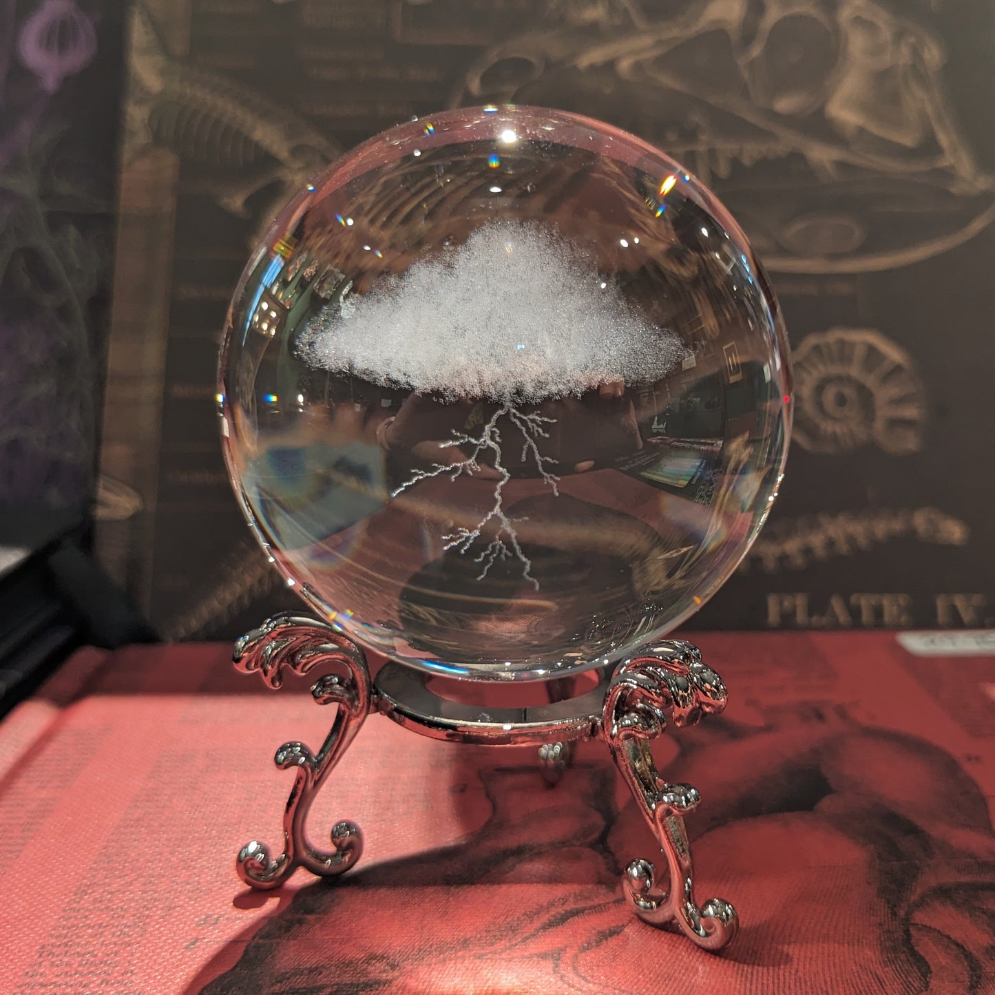 Thundercloud Crystal Ball with Stand