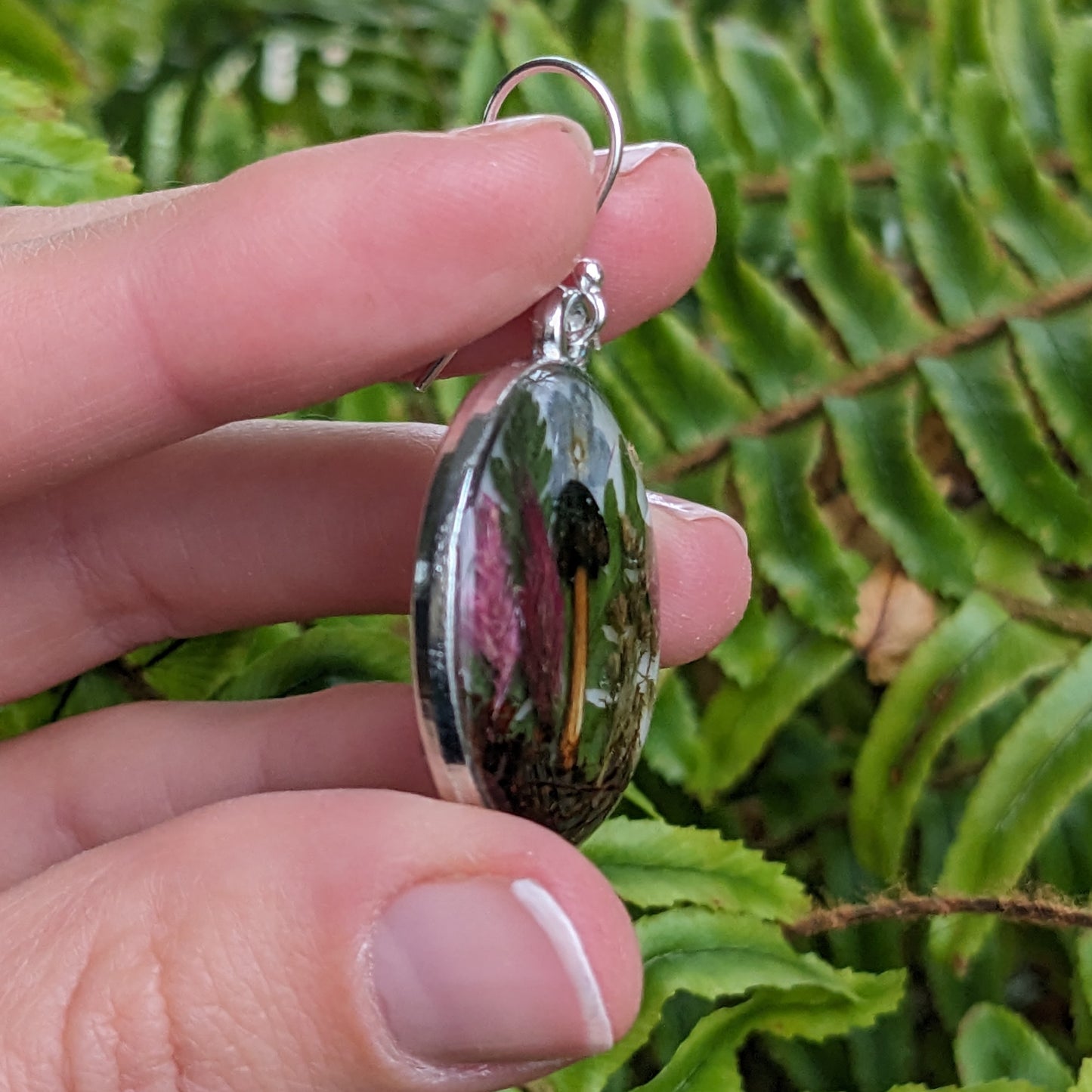 Real Mushroom Earrings, 1" round
