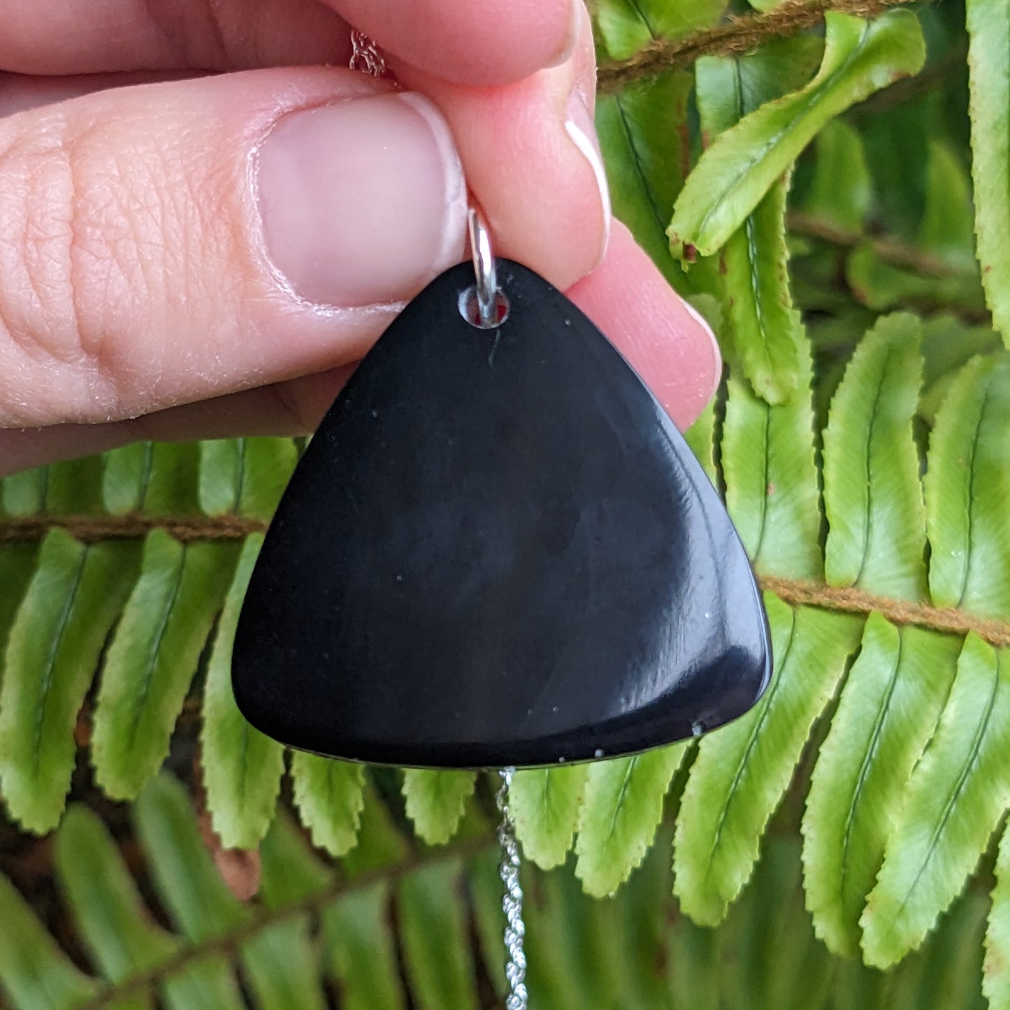 Real Mushroom Pendant, 1.2" triangle