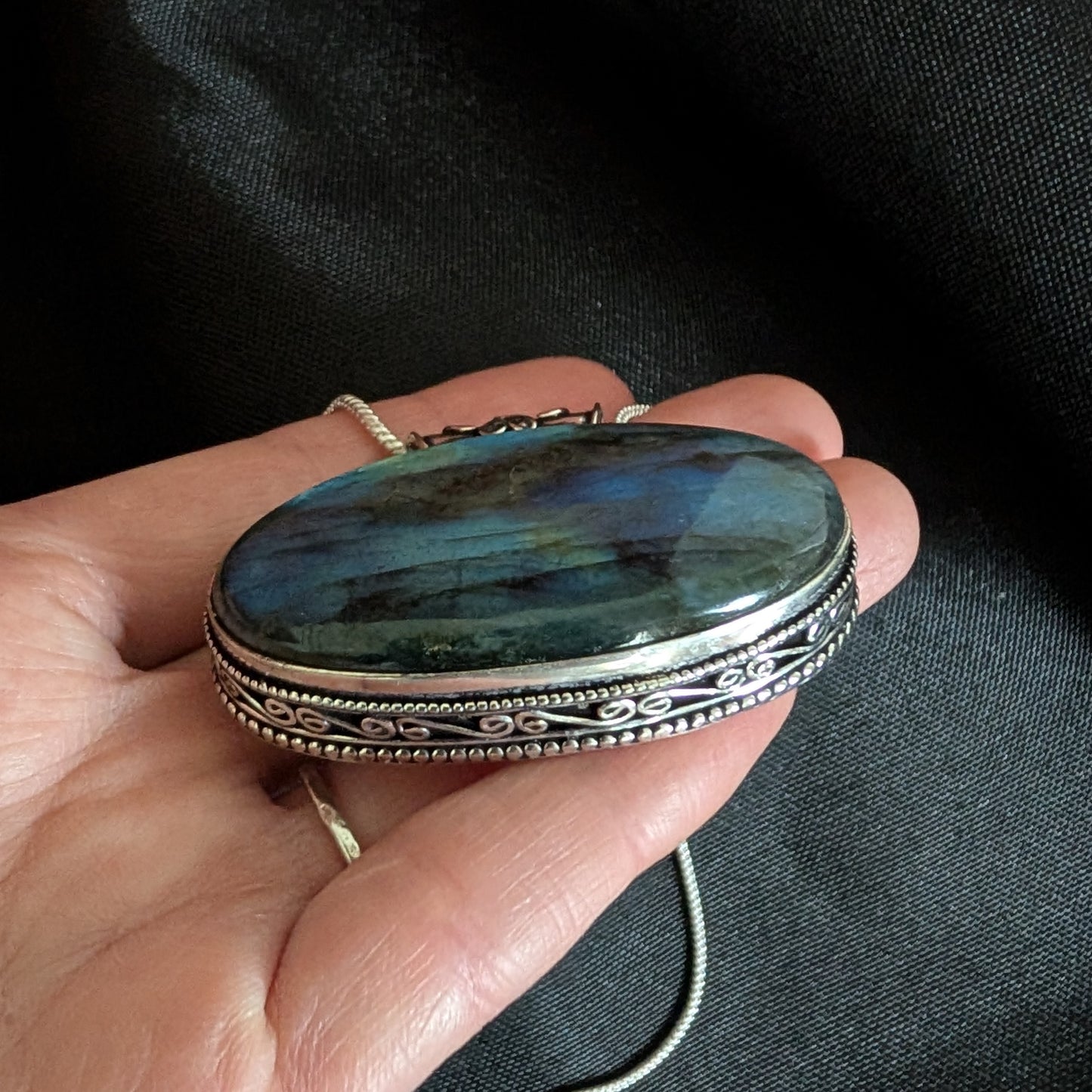 Labradorite Sterling Silver Pendant