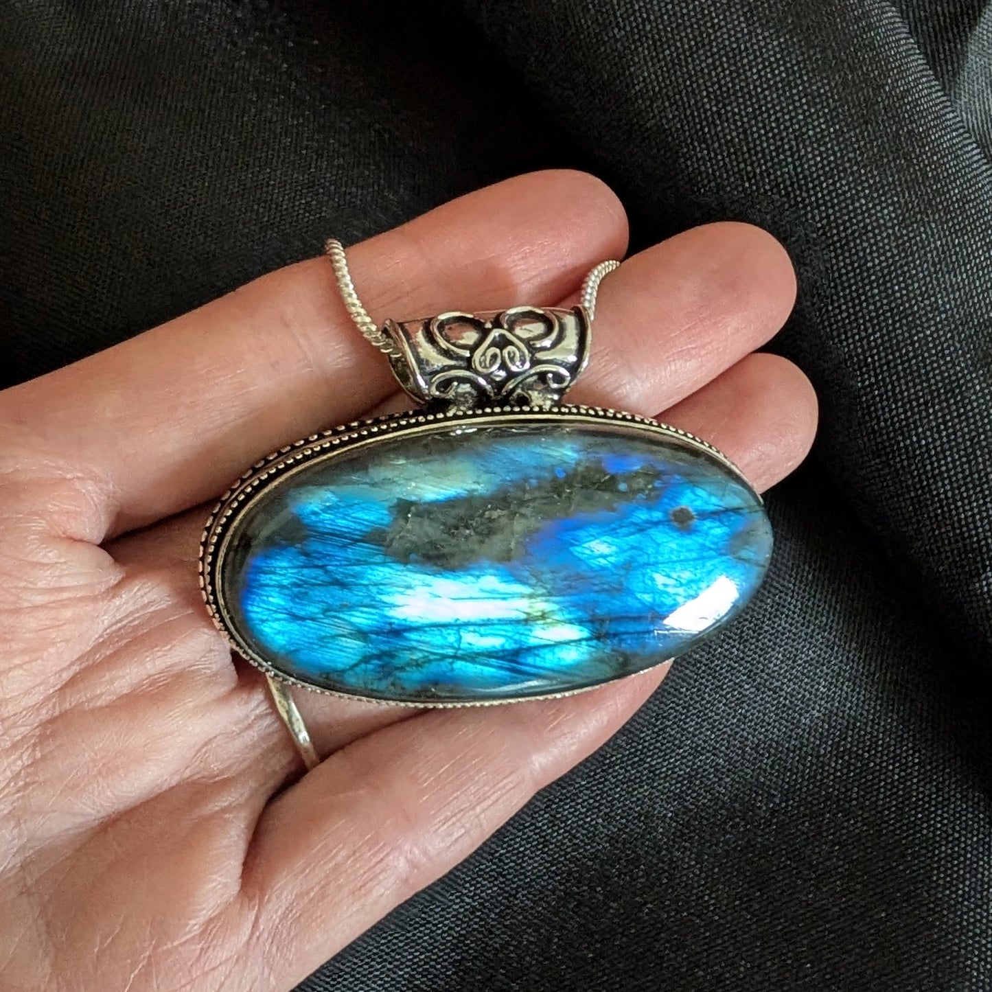 Labradorite Sterling Silver Pendant