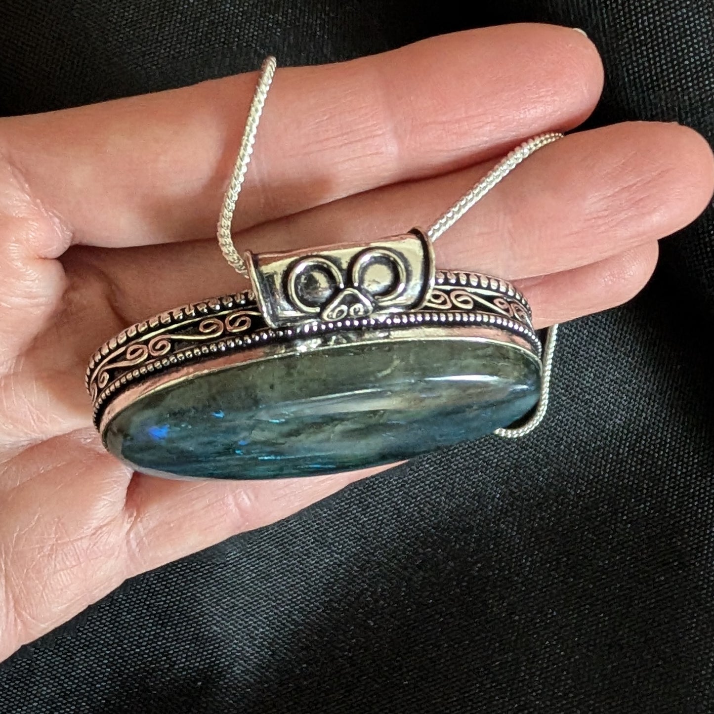 Labradorite Sterling Silver Pendant