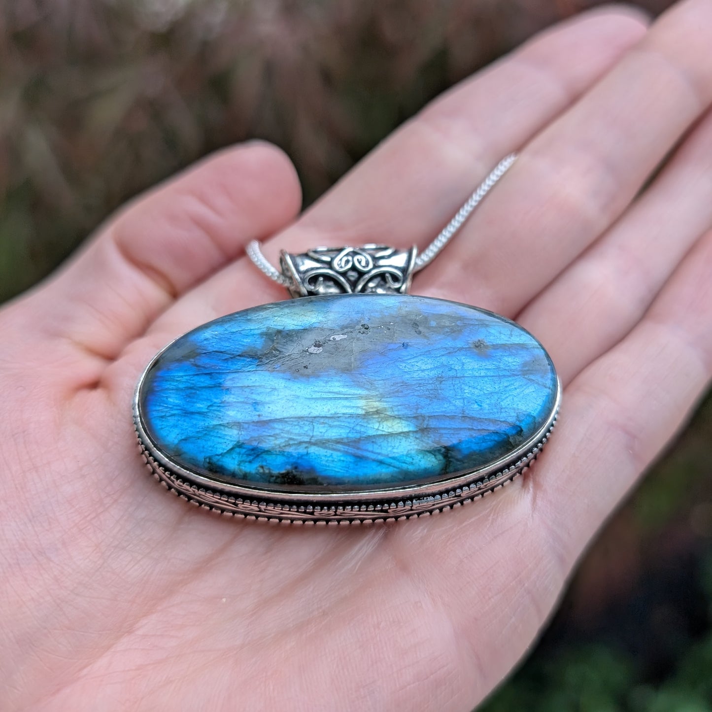 Labradorite Sterling Silver Pendant