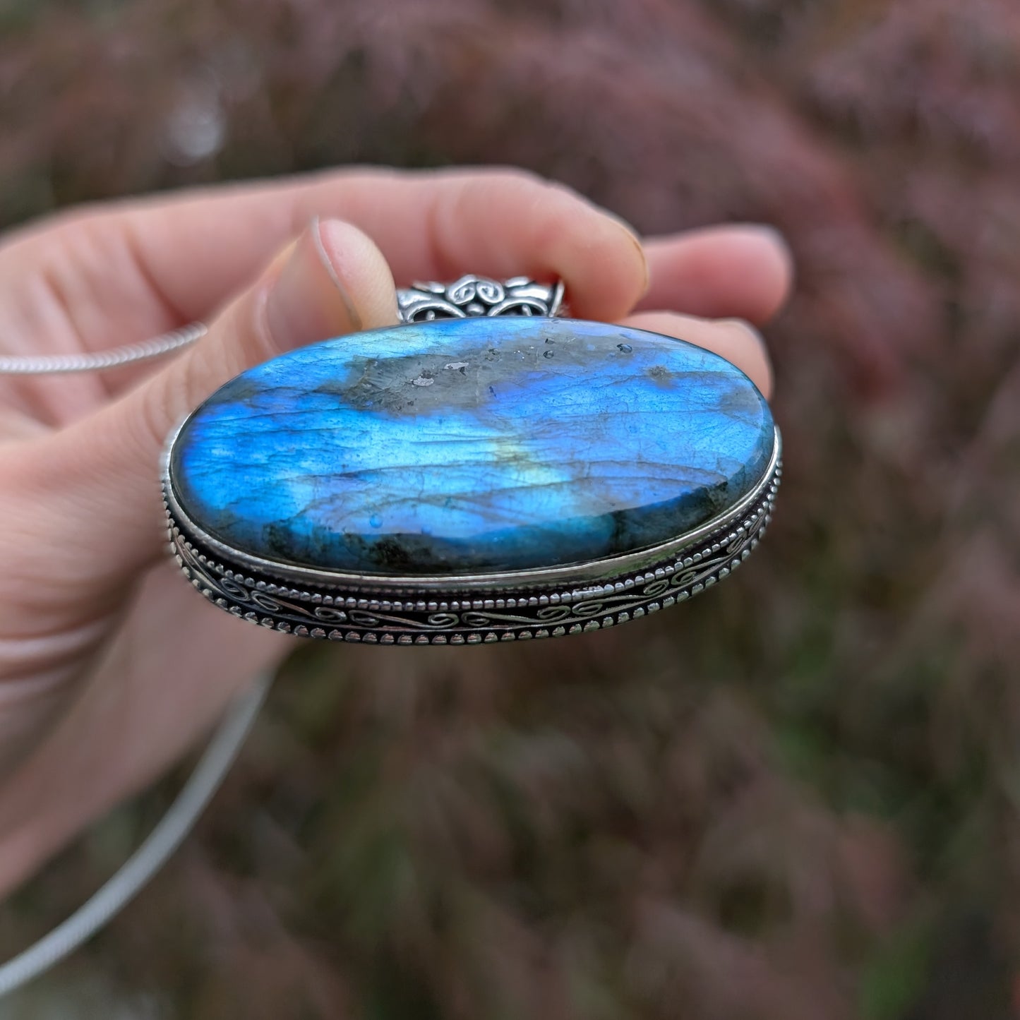 Labradorite Sterling Silver Pendant