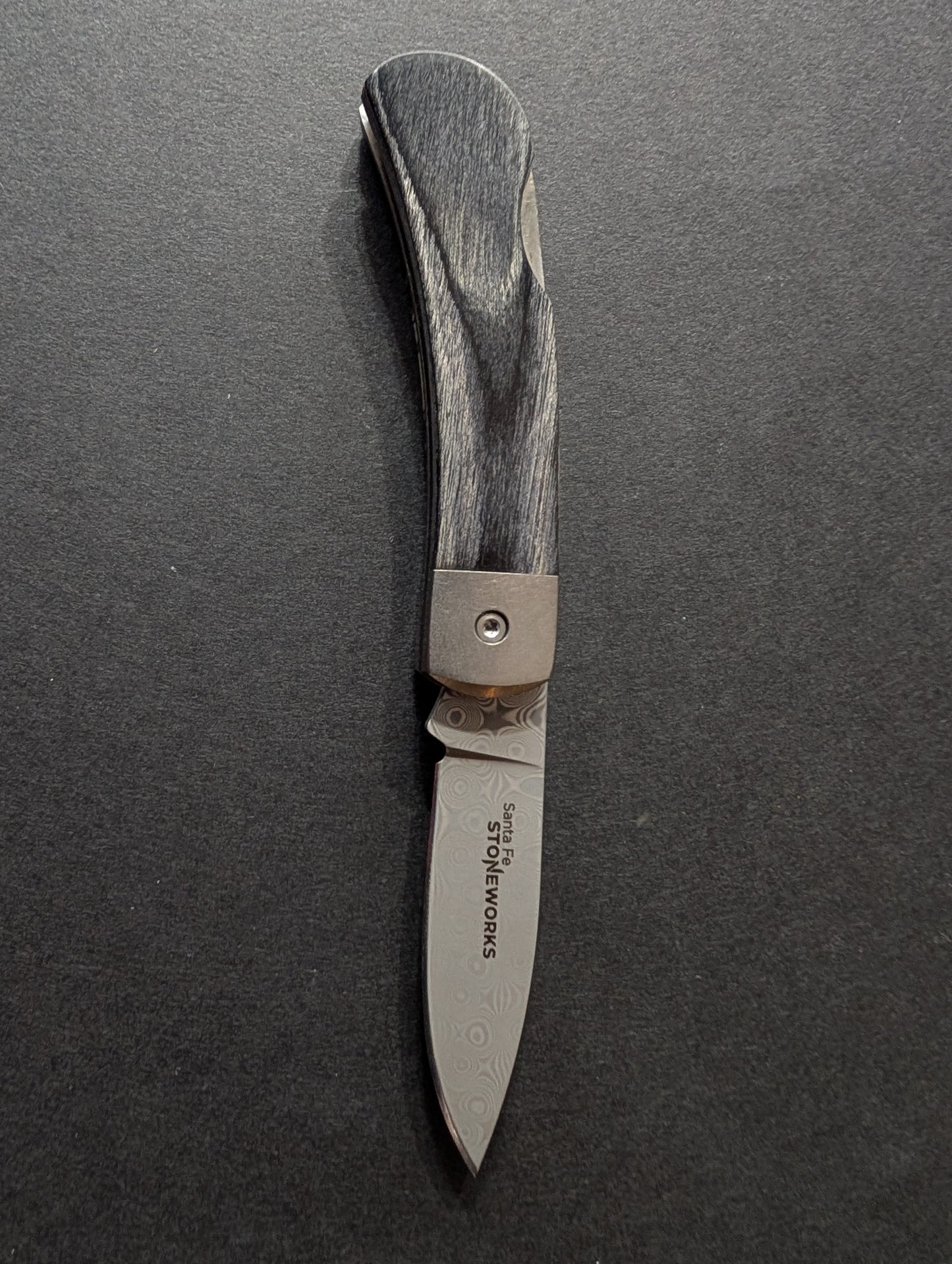 Pocket Knife, Mammoth Tusk & Damascus Steel, 3"