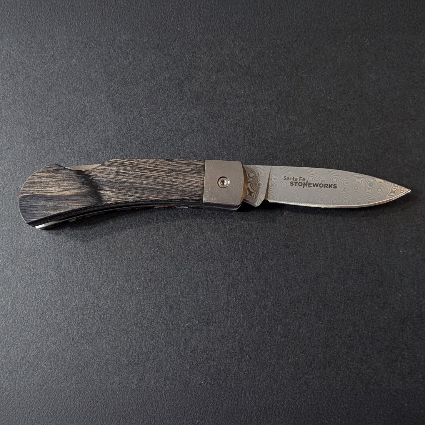 Pocket Knife, Mammoth Tusk & Damascus Steel, 3"