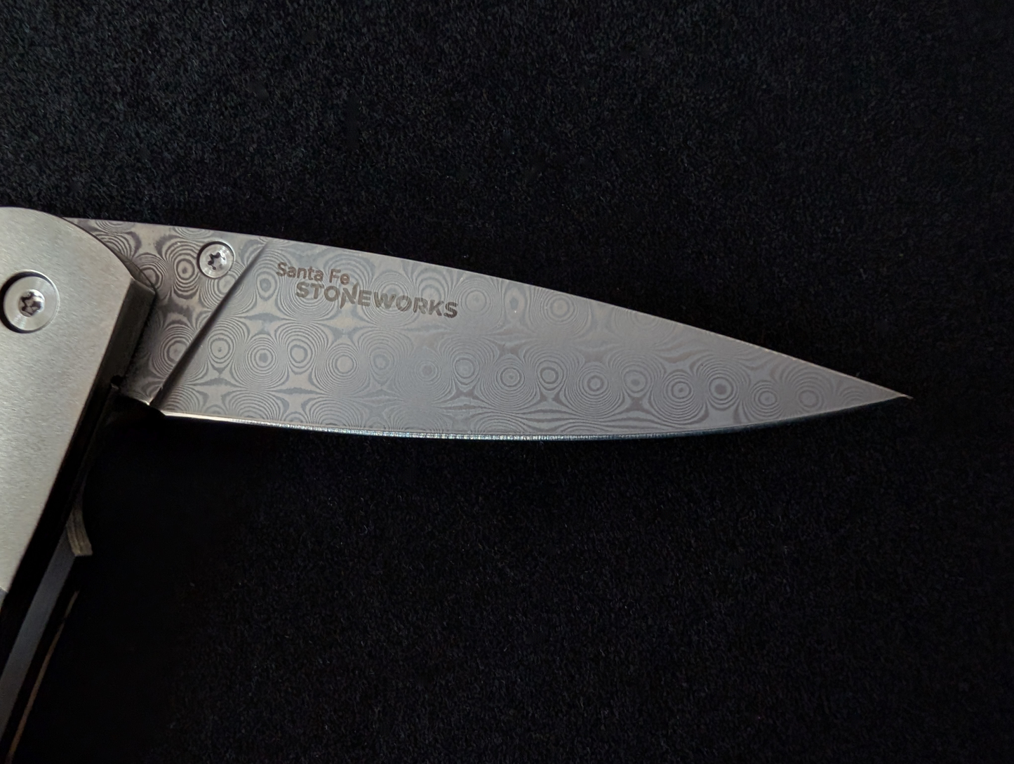 Pocket Knife, Mammoth Tusk, Turquoise Inlay & Damascus Steel, 4"