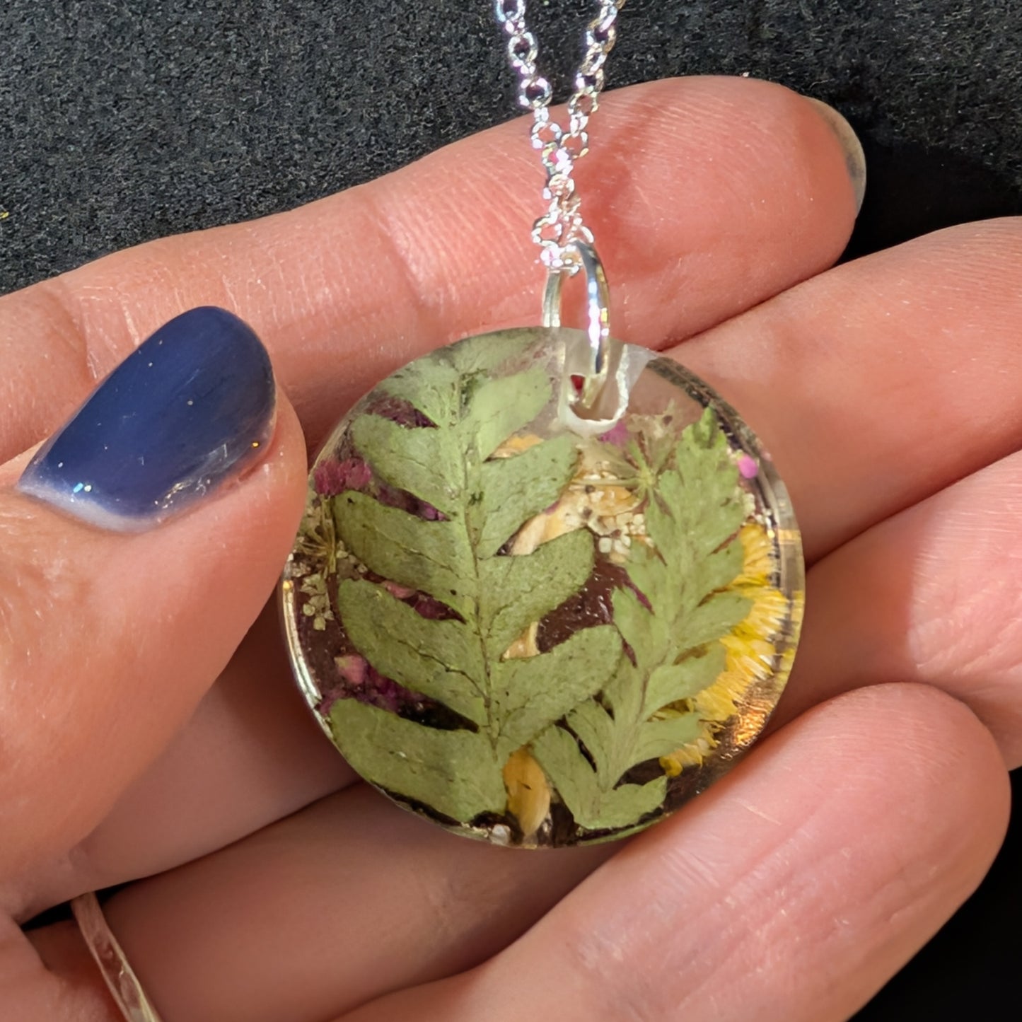 Real Mushroom Pendant, 1" round