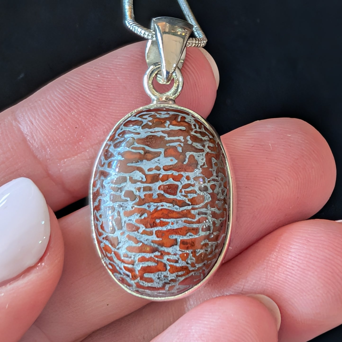 Dinosaur Bone Pendant, Oval