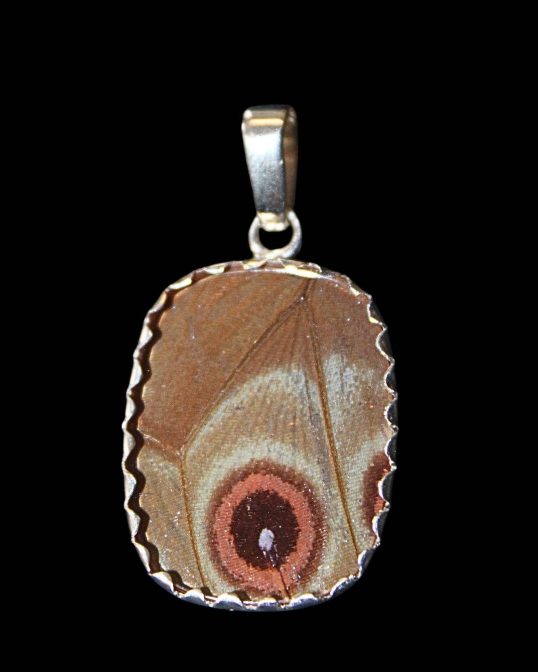 Real Butterfly Wing Pendant: Blue Morpho, Rectangular