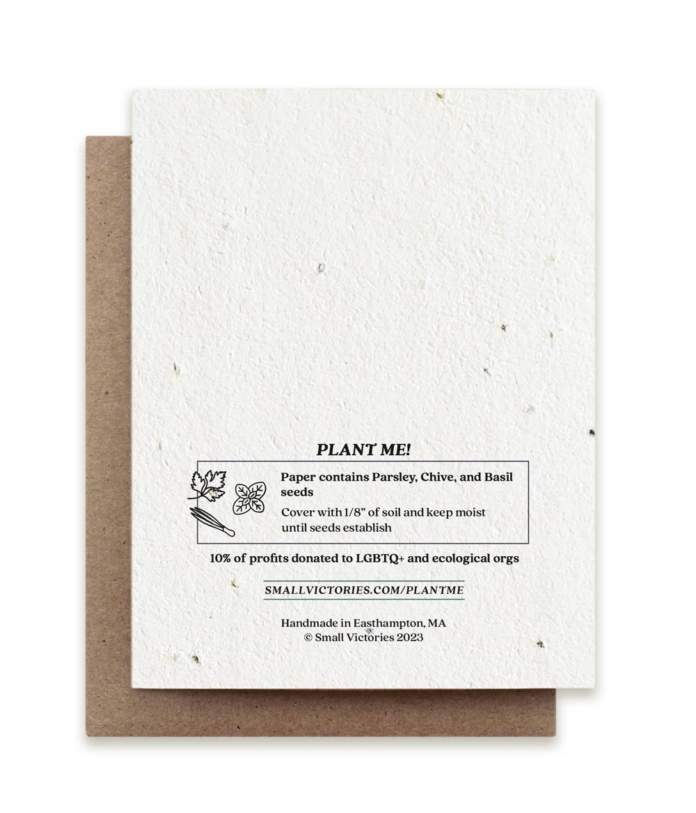 Moon Phase Birthday Plantable Herb Seed Card