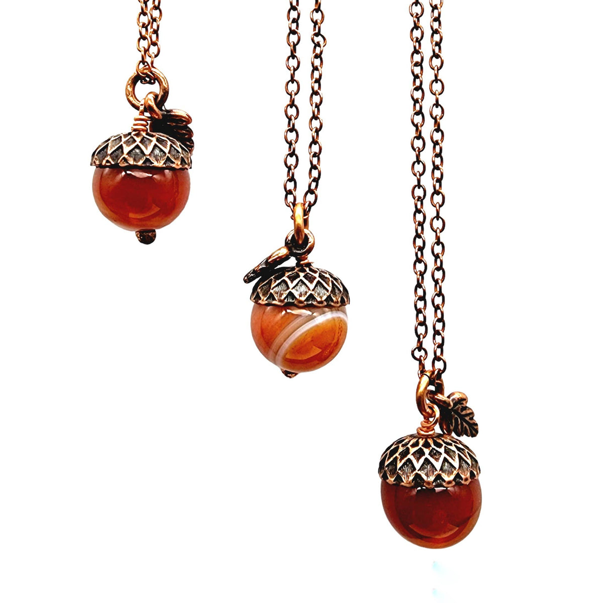 Acorn Necklace - Carnelian