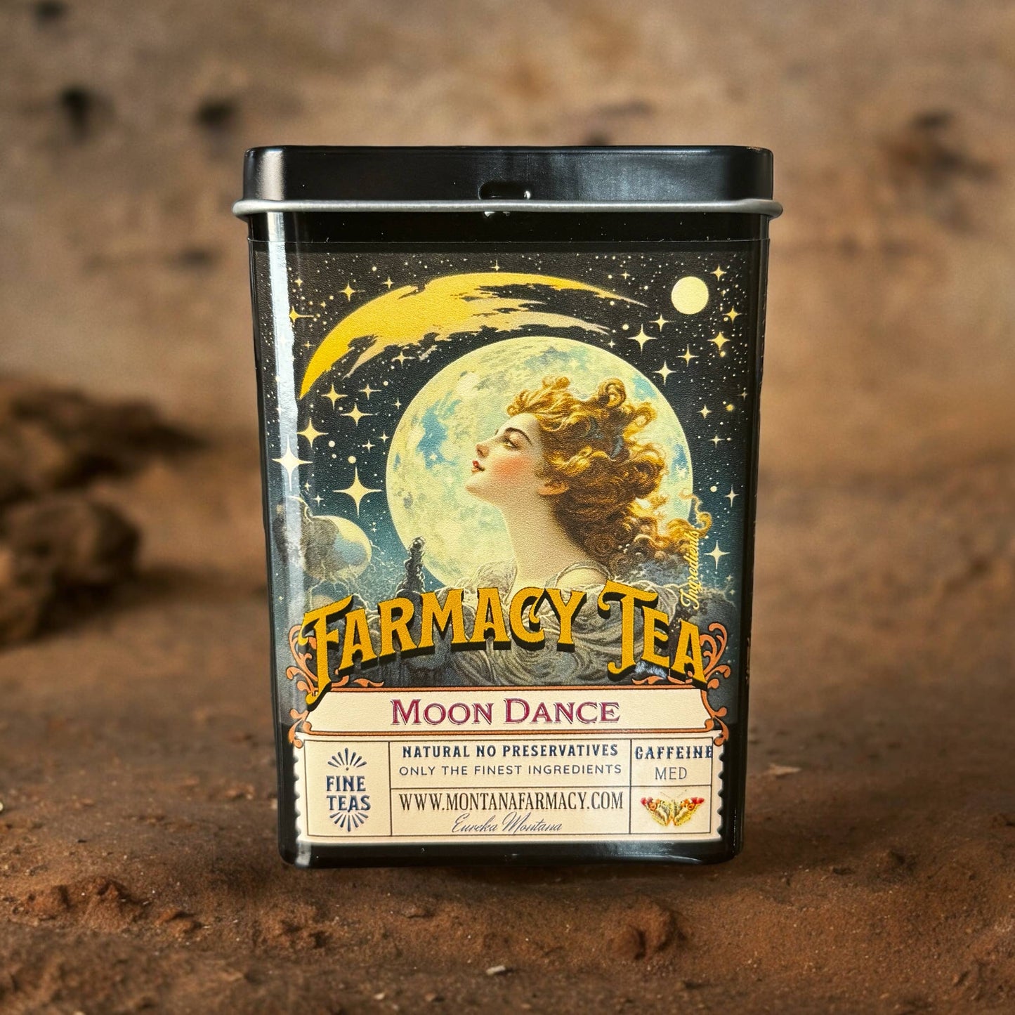 Tea Tin pocket/ travel with Moondance Iced w ine tea bags