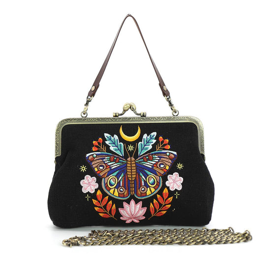Moon Moth Vintage Kisslock Bag
