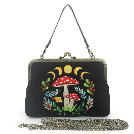 Celestial Mushroom Kisslock Bag