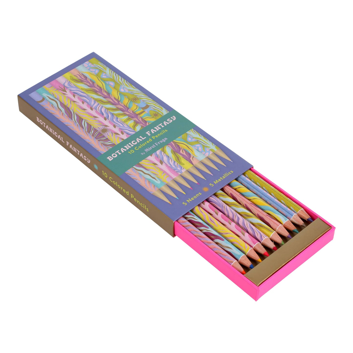 Botanical Fantasy: 10 Colored Pencils