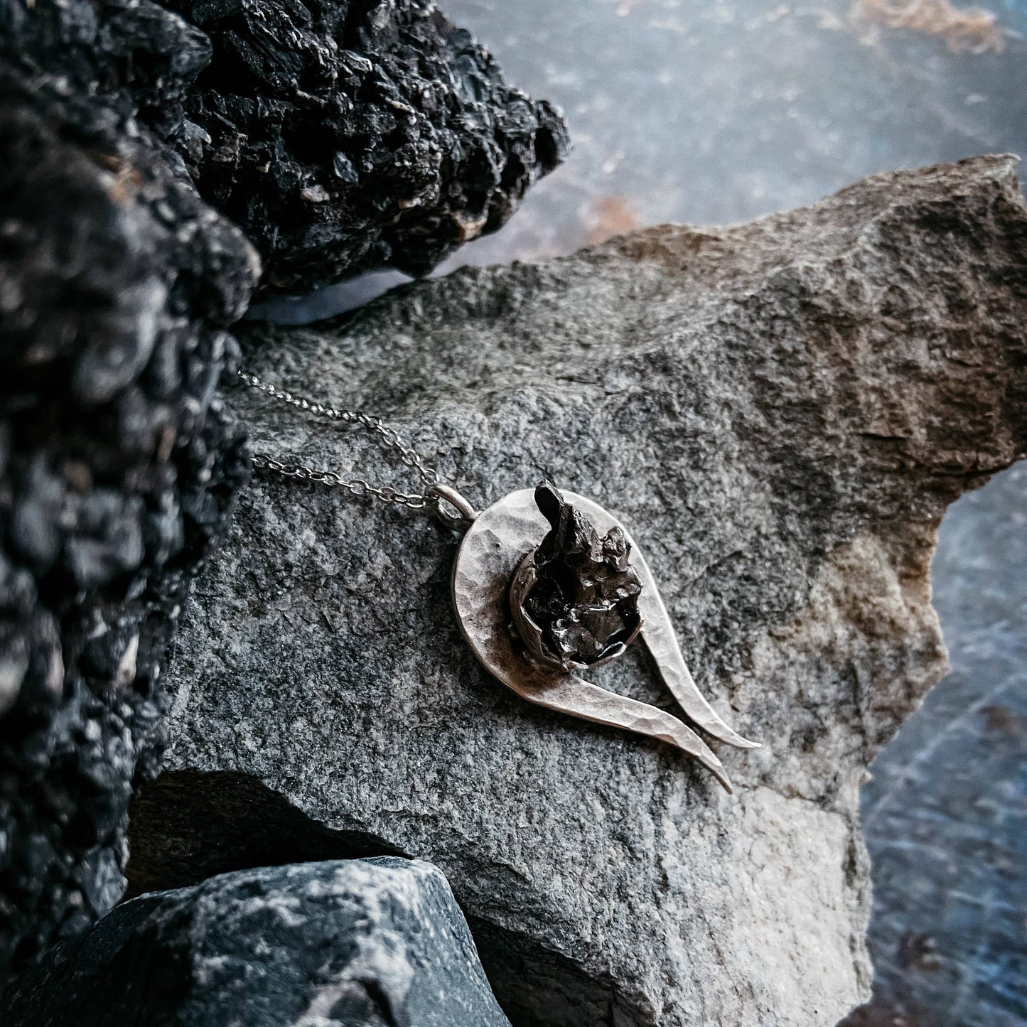 Comet Necklace with Authentic Meteorite