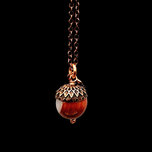 Acorn Necklace - Red Jasper