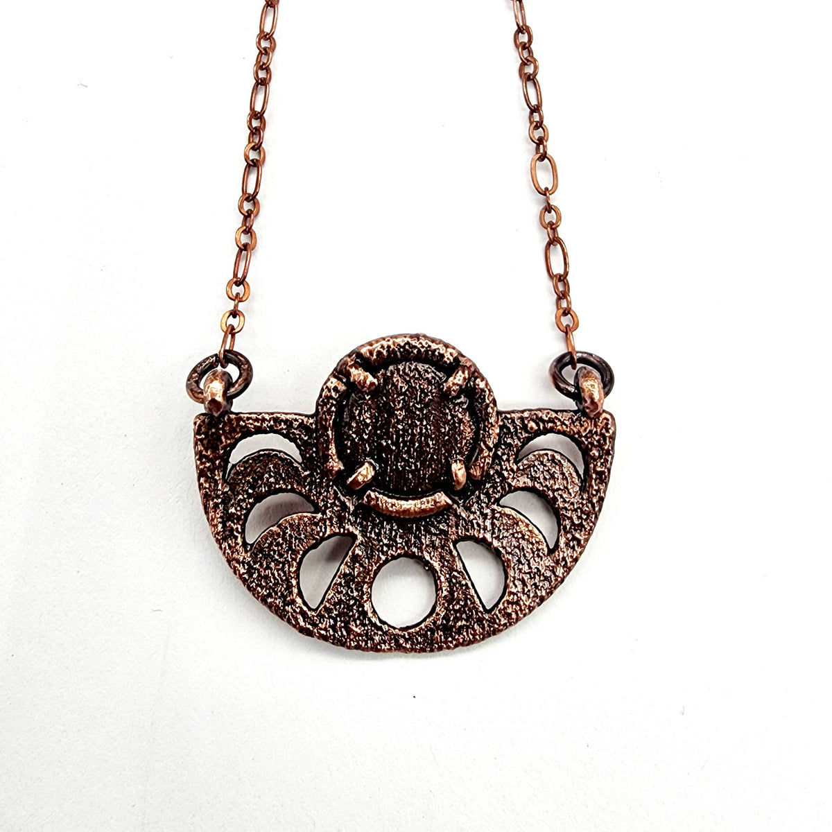 Moon Phase Necklace - Carnelian