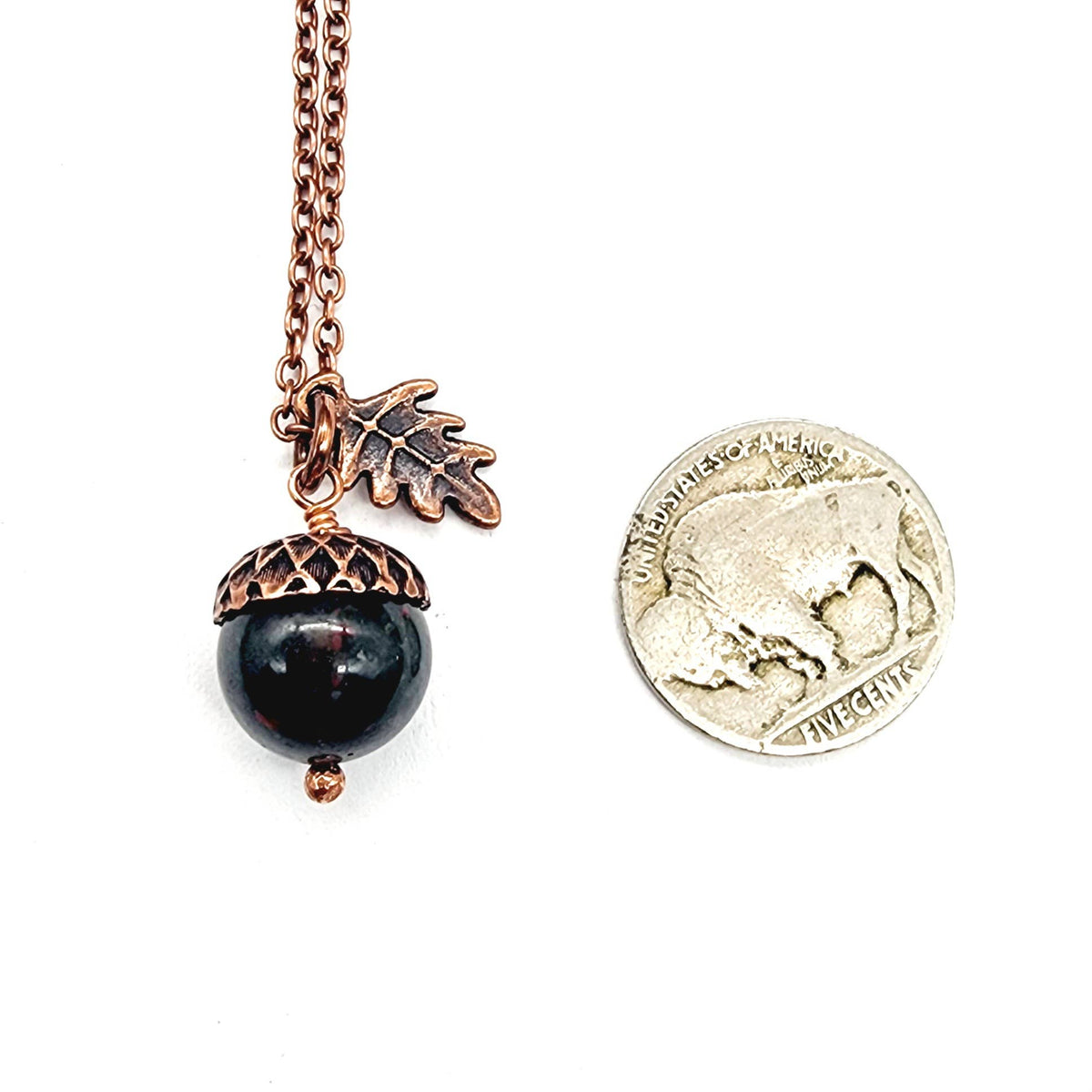 Acorn Necklace - African Bloodstone