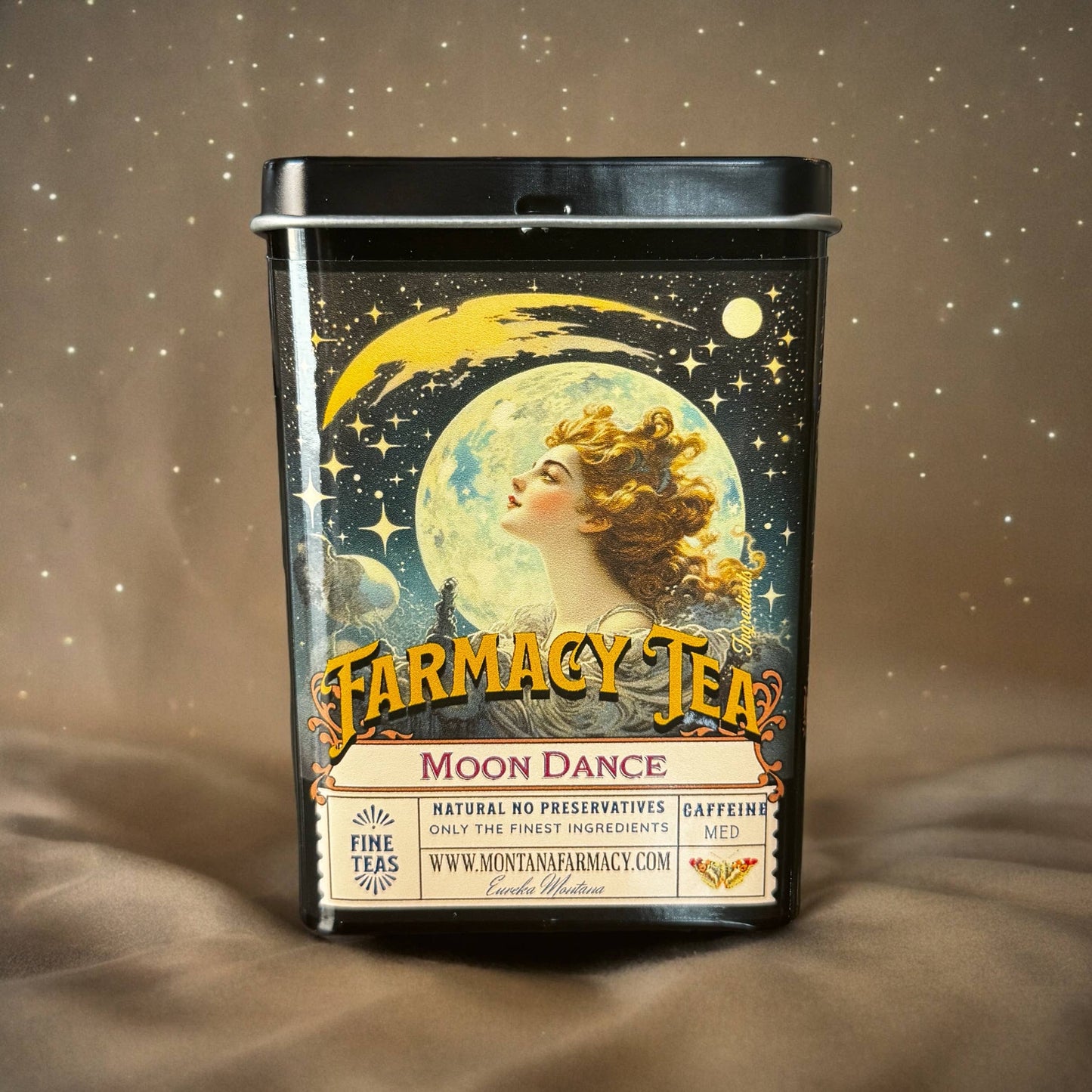 Tea Tin pocket/ travel with Moondance Iced w ine tea bags