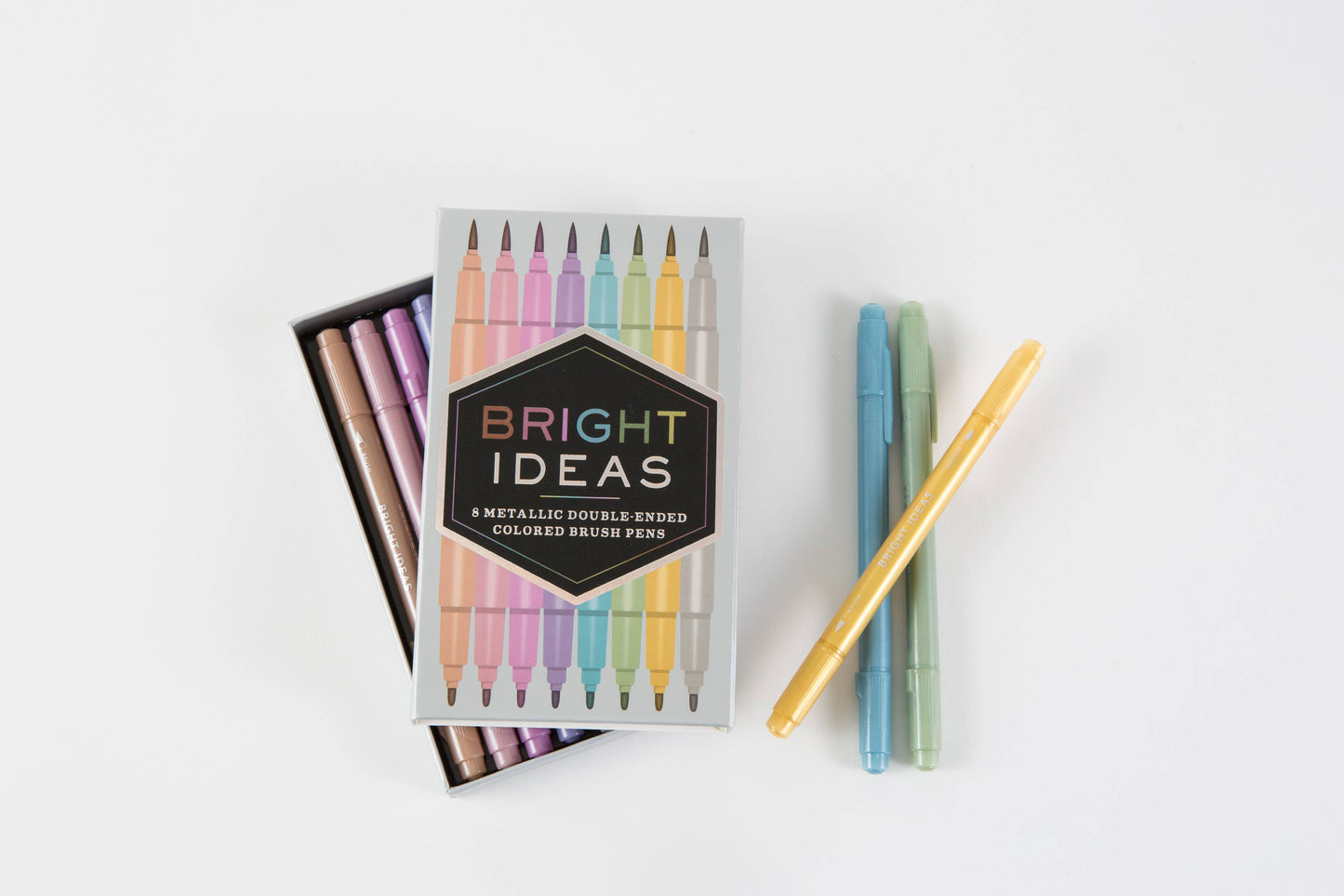 Bright Ideas Metallic Double-Ended Colored Brush Pens