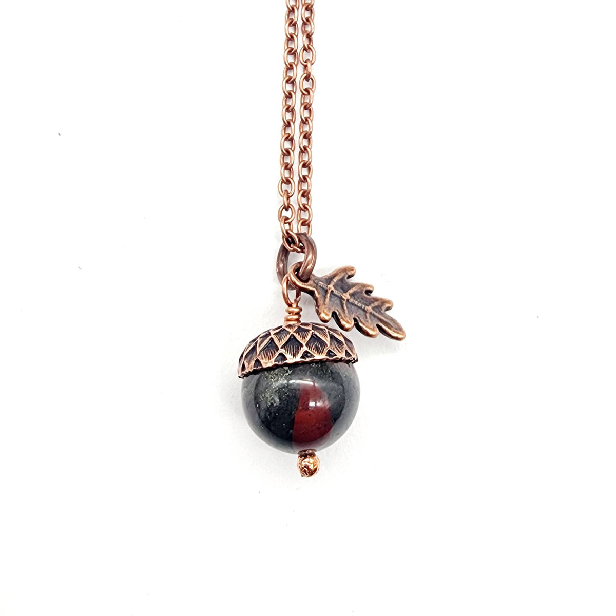 Acorn Necklace - African Bloodstone