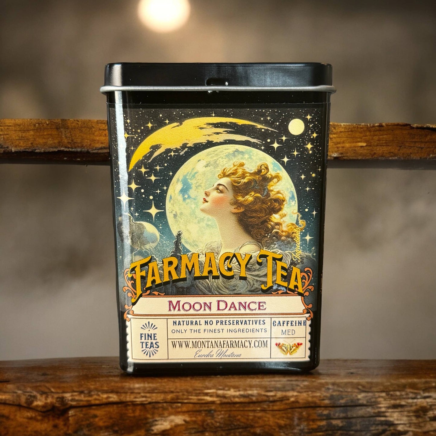 Tea Tin pocket/ travel with Moondance Iced w ine tea bags