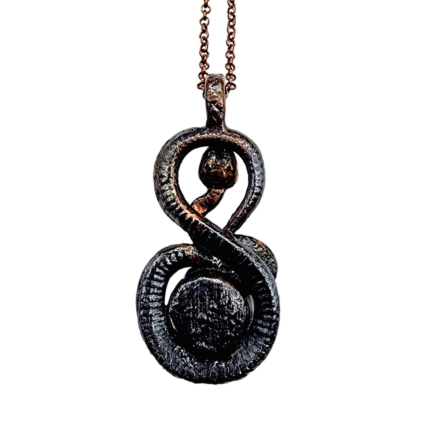 Snakeskin Agate Serpent Necklace (Fossil)