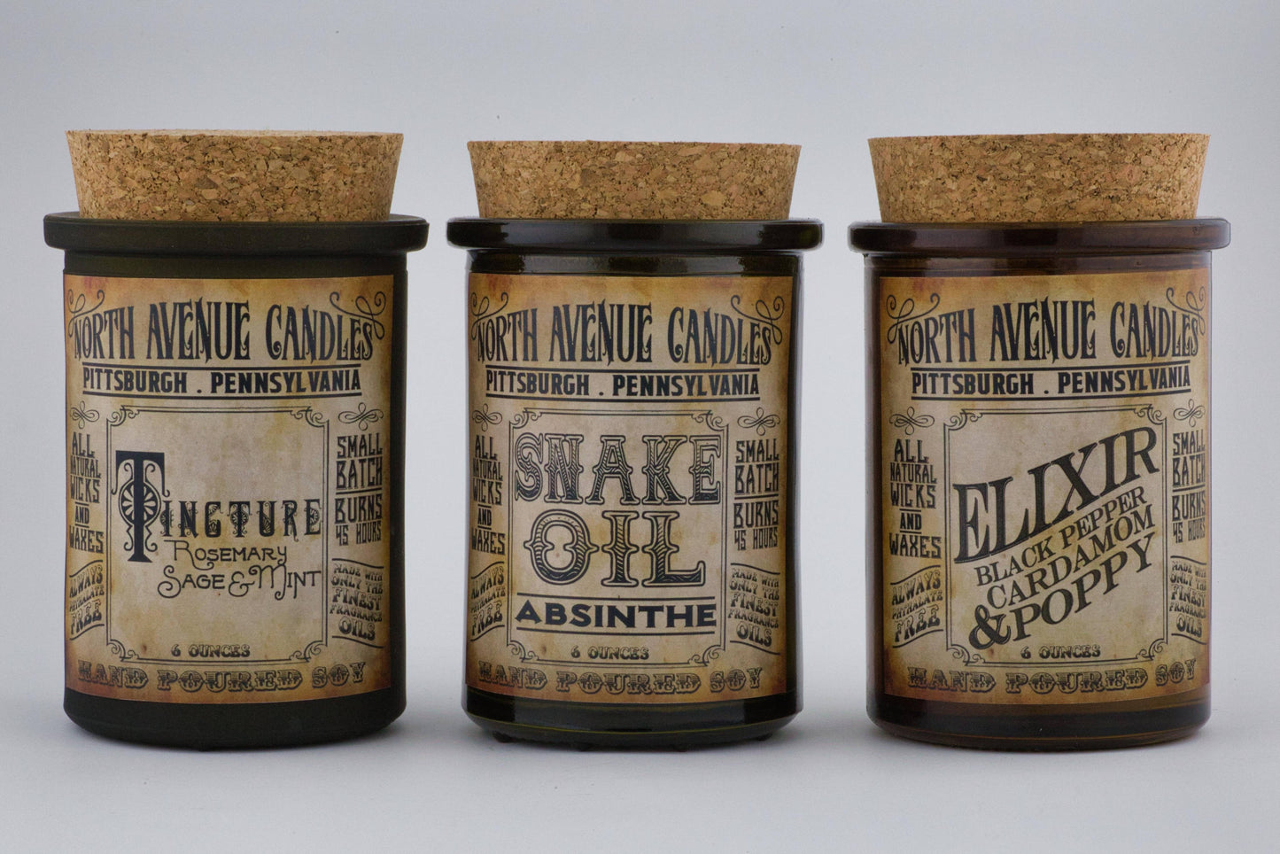 Apothecary Candle - "Tincture" - Rosemary, Mint, Sage