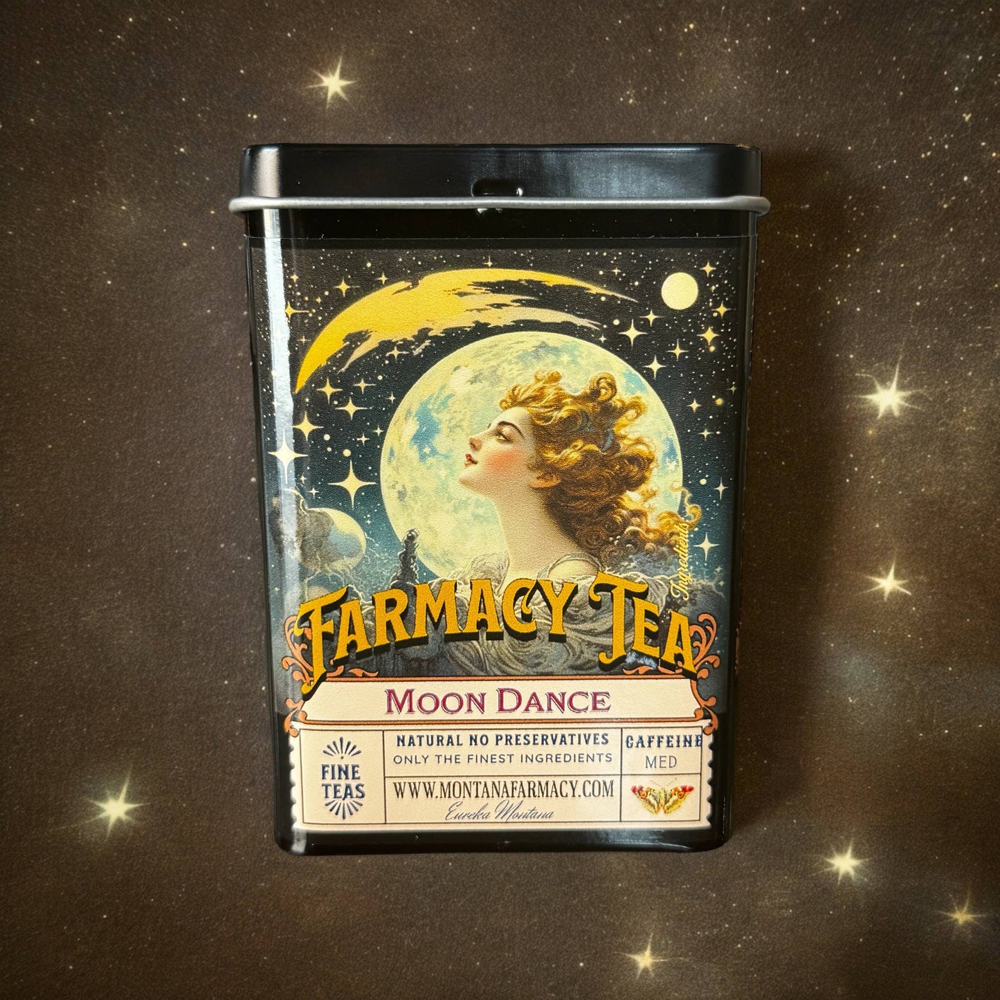 Tea Tin pocket/ travel with Moondance Iced w ine tea bags