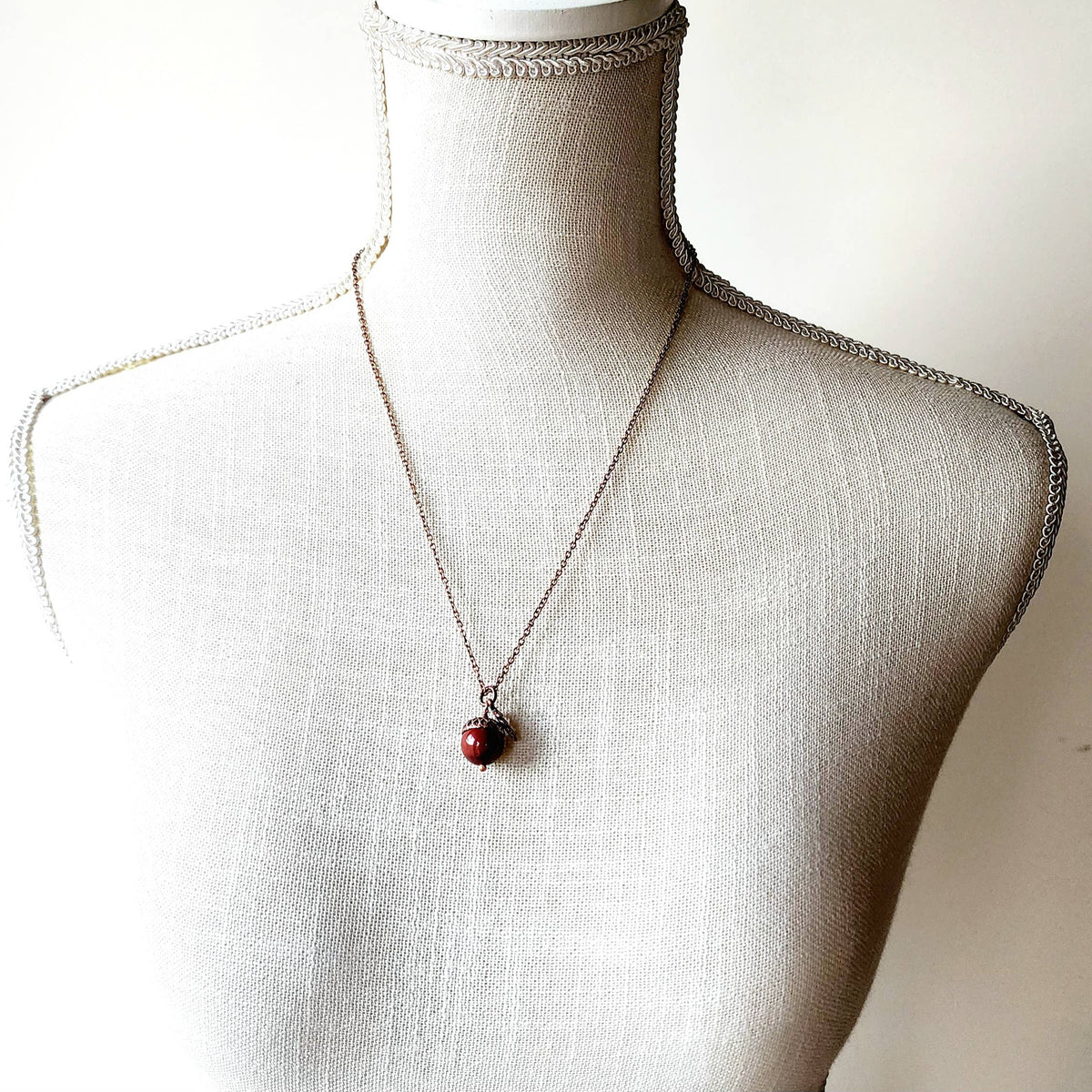 Acorn Necklace - African Bloodstone
