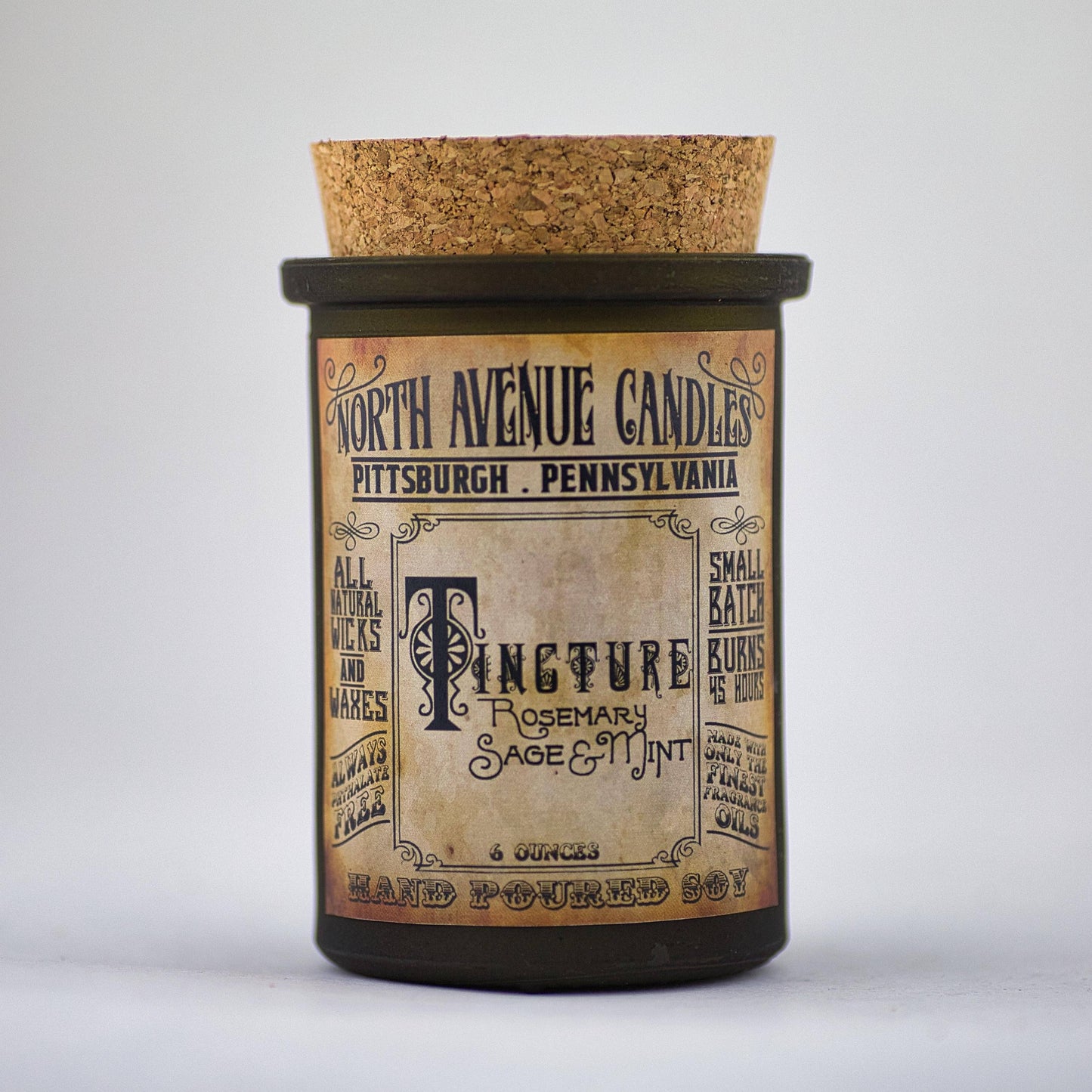 Apothecary Candle - "Tincture" - Rosemary, Mint, Sage