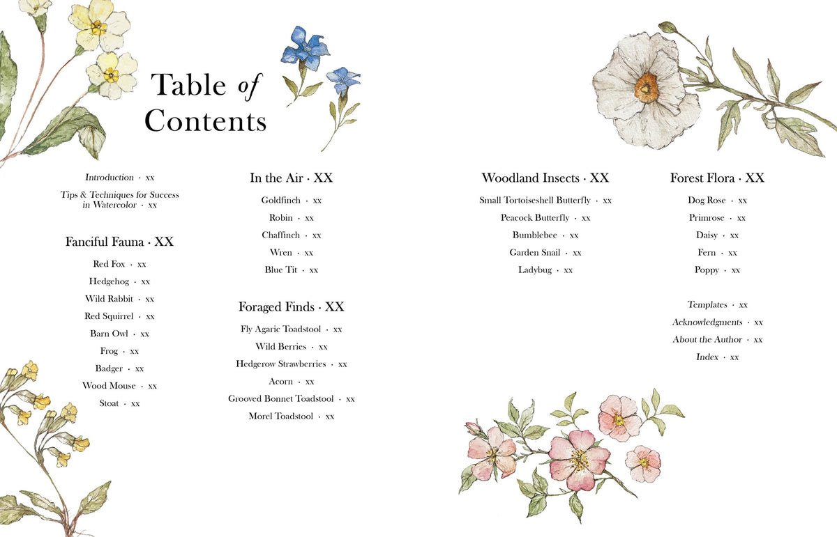 Watercolor In The Woods: Forest Animals & Botanicals Art