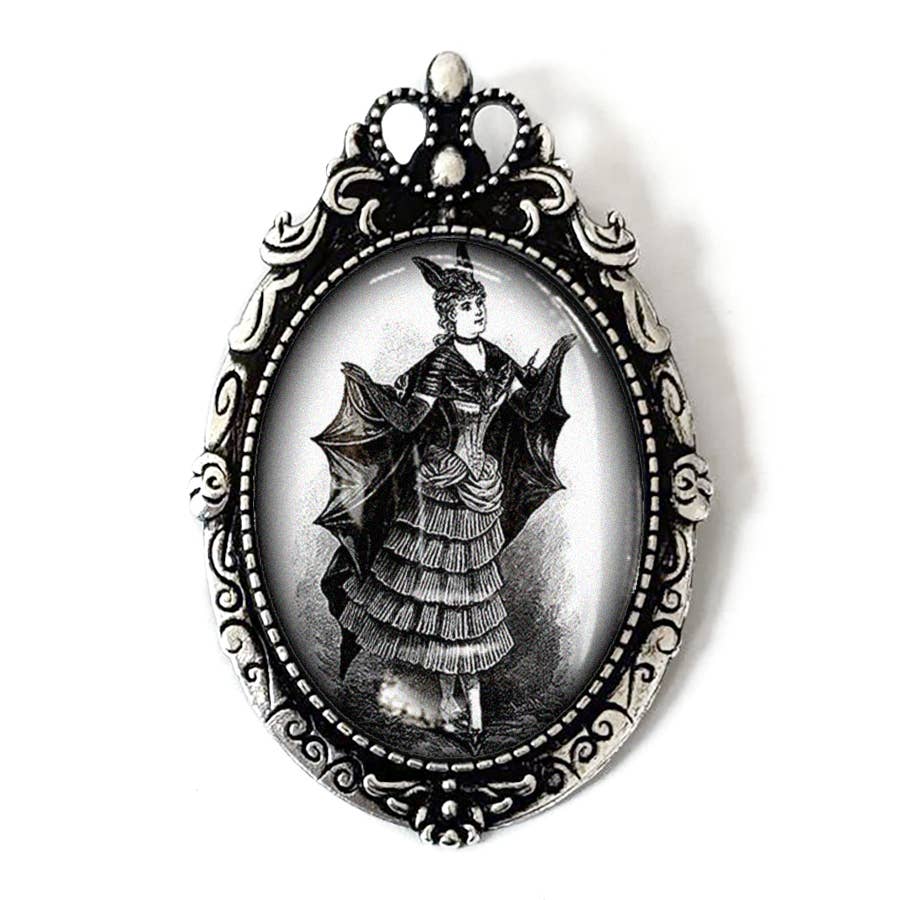 Victorian Bat Woman Brooch