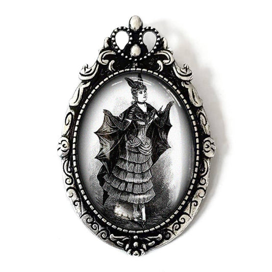 Victorian Bat Woman Brooch