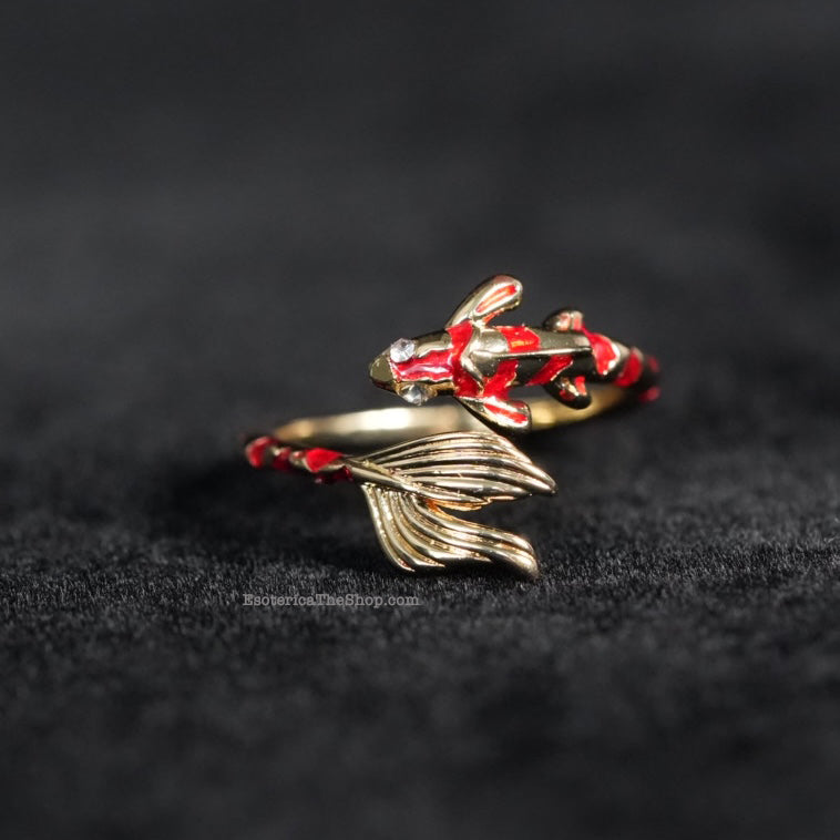 Koi Fish Ring, golden