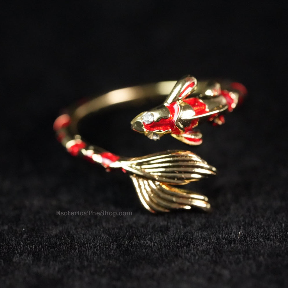 Koi Fish Ring, golden