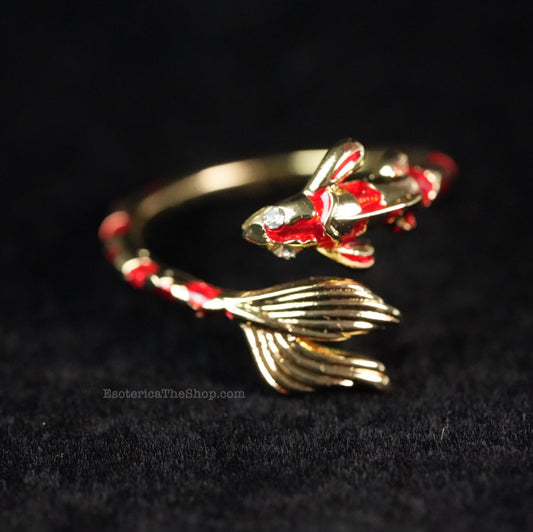 Koi Fish Ring, golden