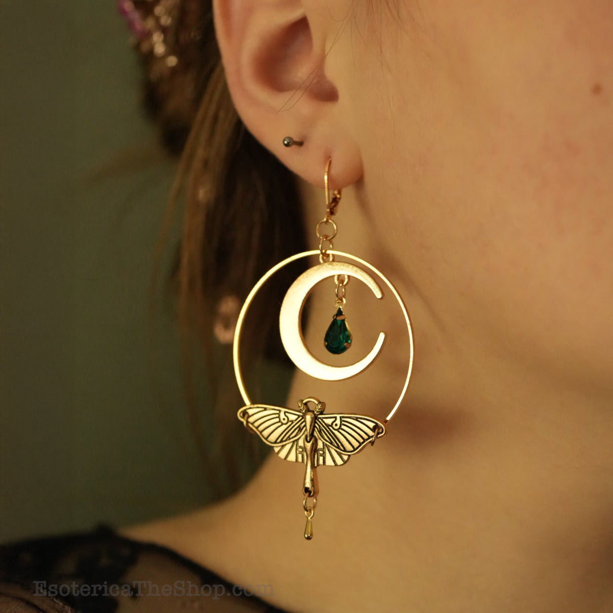 Crescent Moon & Luna Earrings