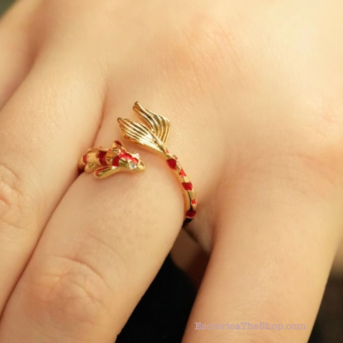 Koi Fish Ring, golden
