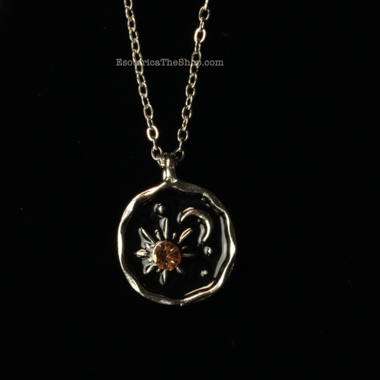 Sun & Moon Mini Pendant, Silver