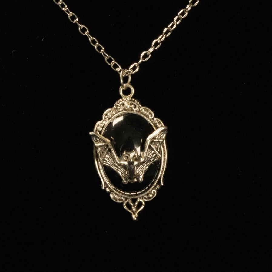 Bat Gothic Necklace, Black